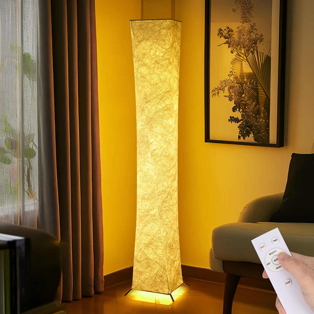 LED Floor Lamp 52 Inch Modern – Adjustable 3000K Warm Light with Remote Control, USB Port, Matte Metal Finish & Tyvek Shade for Bedroom, Living Room & Game Room Space Decor - product image 11