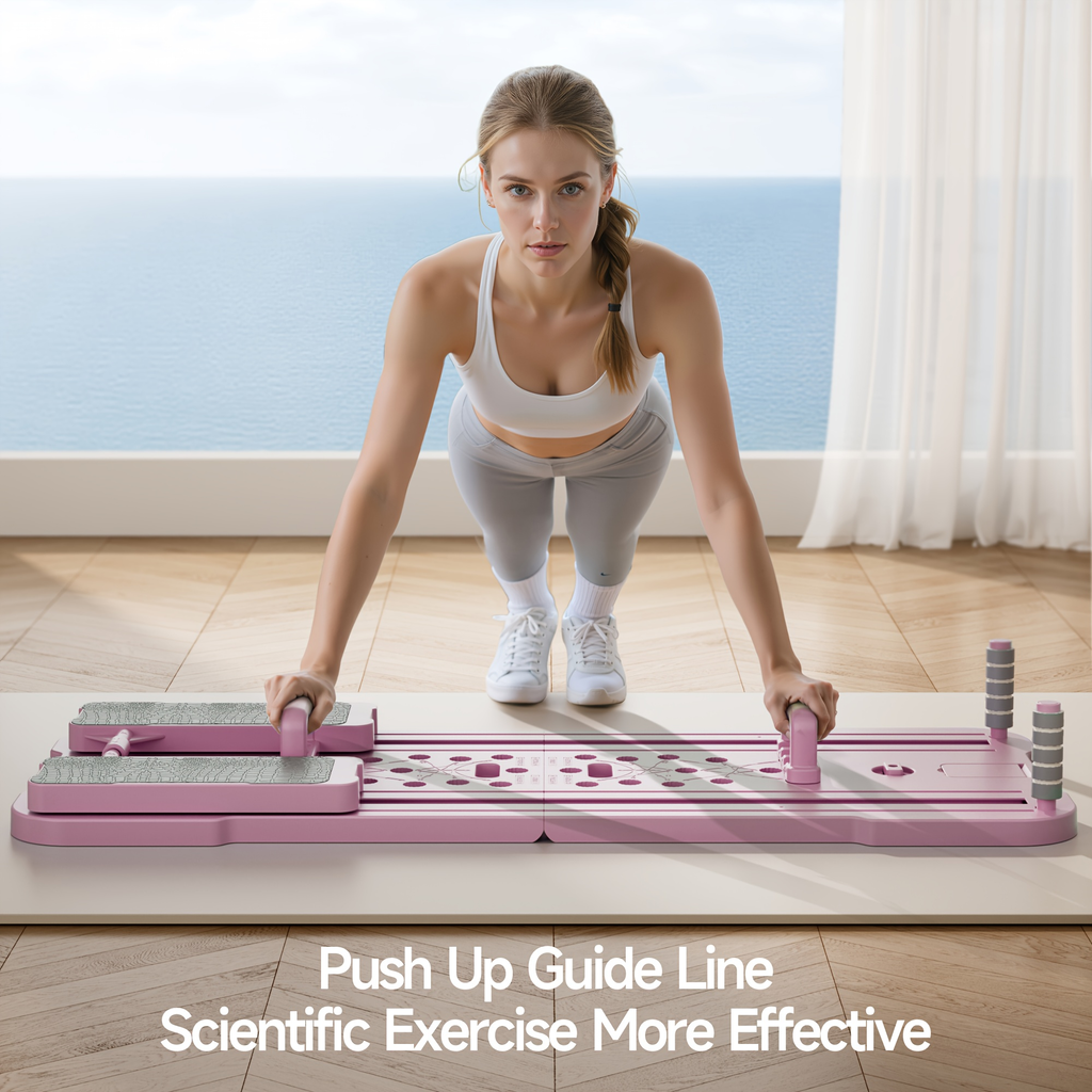 Foldable Ab Wheel & Push-Up Workout Machine for Full Body Core Training, Muscle Toning & Home Gym Fitness | Portable Pilates Reformer Board 9-in-1 - product image 6