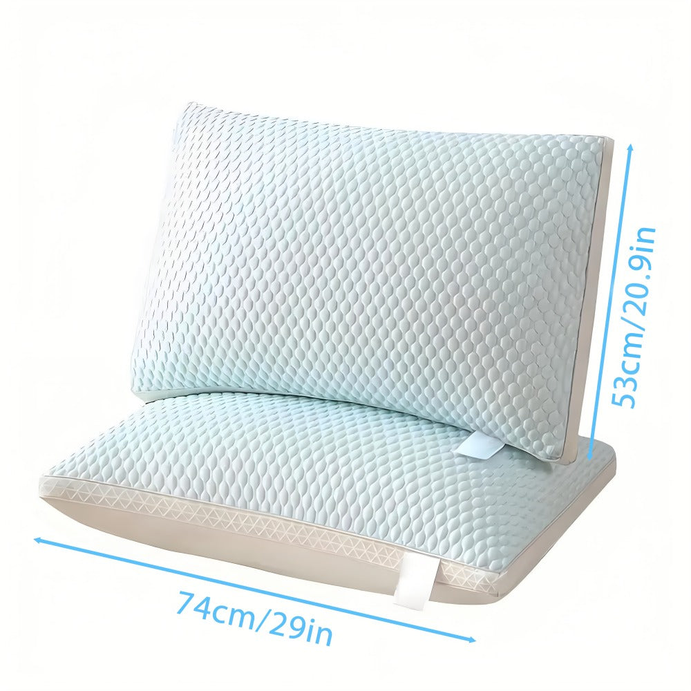 Cooling Ergonomic Neck Pillow 2 Pack Orthopedic Contour Support Adjustable Filling Cool Sensation Breathable Fabric Machine Washable Removable Cover for Side Back Stomach Sleepers - product image 4