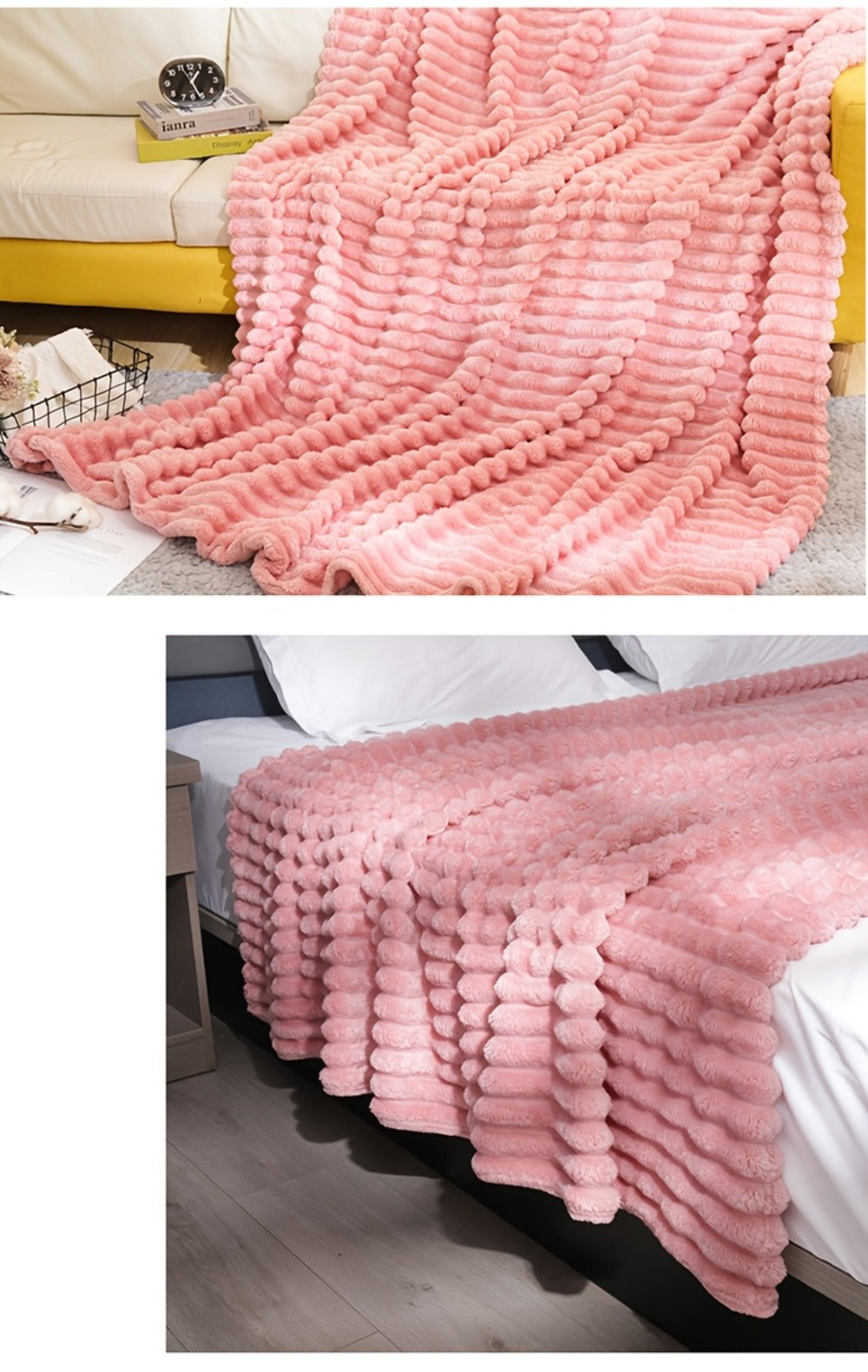 500gsm Heavy Plush Blanket – Ultra Thick Soft Warm Fluffy Blanket for Bed, Sofa & Travel, Baby to Double Size, 5 Colors - product image 41