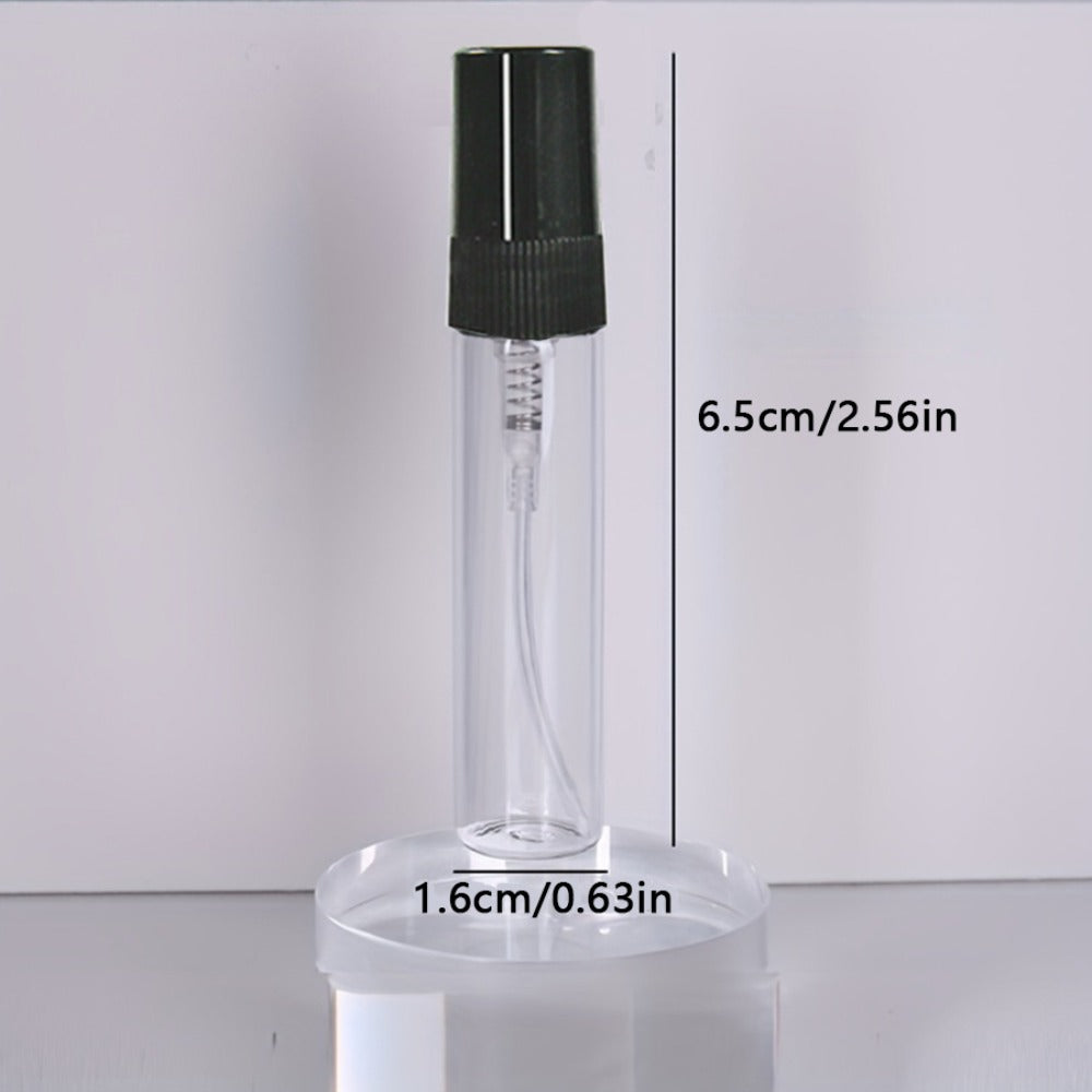 Mini Glass Spray Bottles 5ml 50 Pack Fine Mist Atomizer Refillable Black UV Glass Travel Perfume Bottles for Perfume Cologne Essential Oil Facial Mist Toner Setting Spray Sampling - product image 4