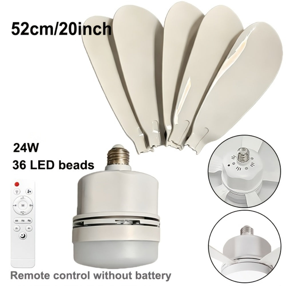 Ceiling Fan with Light and Remote Control | 5-Blade 20 Inch 3-Speed 3-Color Dimmable LED Fan Light | Timing Mute E26/E27 Screw-In Easy Install for Kitchen Living Room Bedroom - product image 9