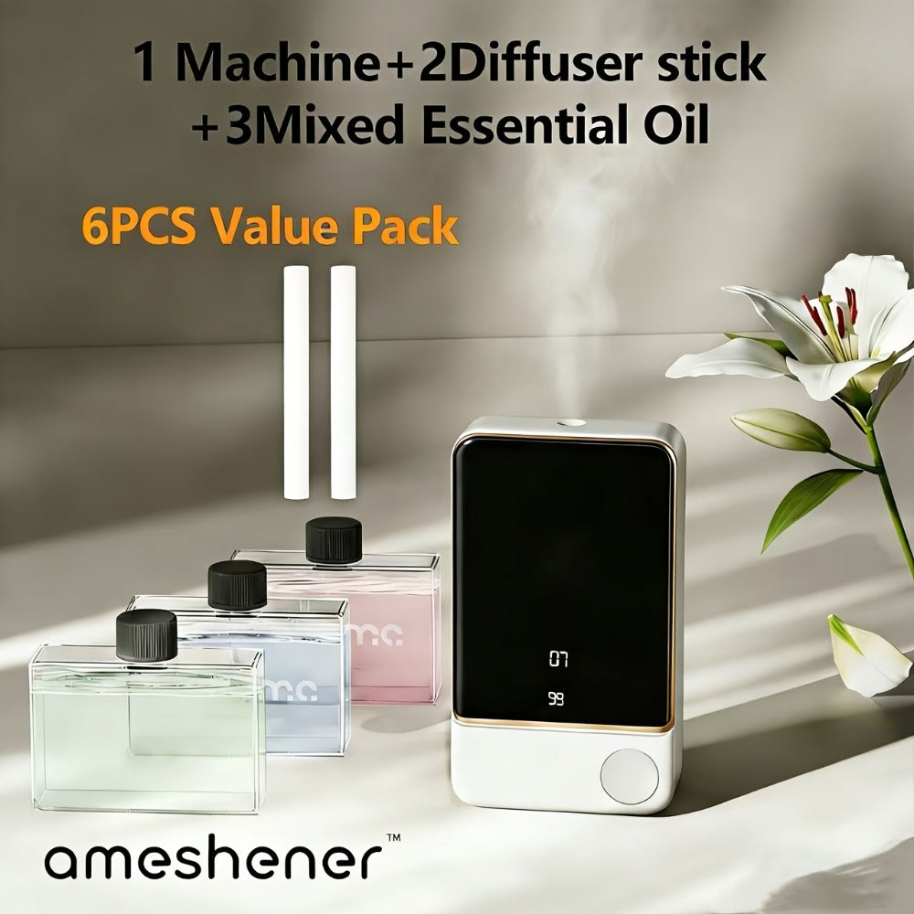 Aromatherapy Diffuser 1800mAh 7-Speed Essential Oil Diffuser with Digital Display Bathroom Odor Eliminator USB Rechargeable Air Freshener Home Decor Gift - product image 6