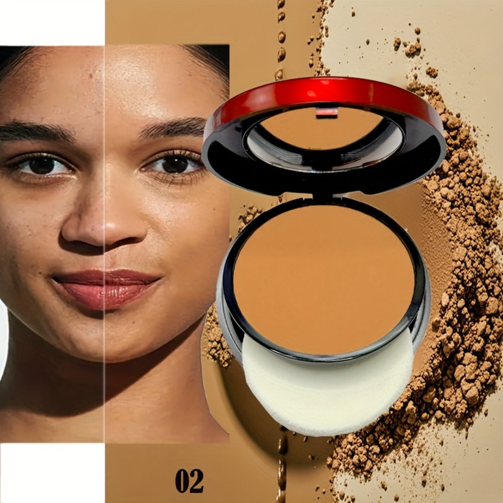 Pressed Powder Foundation Contour Matte Ful1l Coverage Oil Control Waterproof | 6 Shades Light to Dark | Blending Puff Included | 1-Pack & 2-Pack Duo Set Available - product image 29