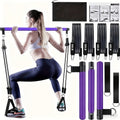 150LB Bands, Ankle Straps & Drawstring Bag, Travel-friendly Home Gym Fitness Set for Full Body Workout for Men & Women | Resistance Band Pilates Bar Kit 8-Piece - product image 3