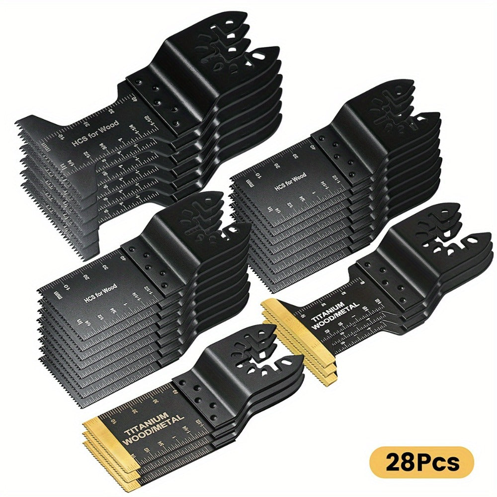 Titanium Oscillating Multi Tool Blades Universal Quick Release Saw Blades Set for Cutting Metal Nails Wood Plastic Compatible with Major Brands 18 28 50 Piece Options - product image 9