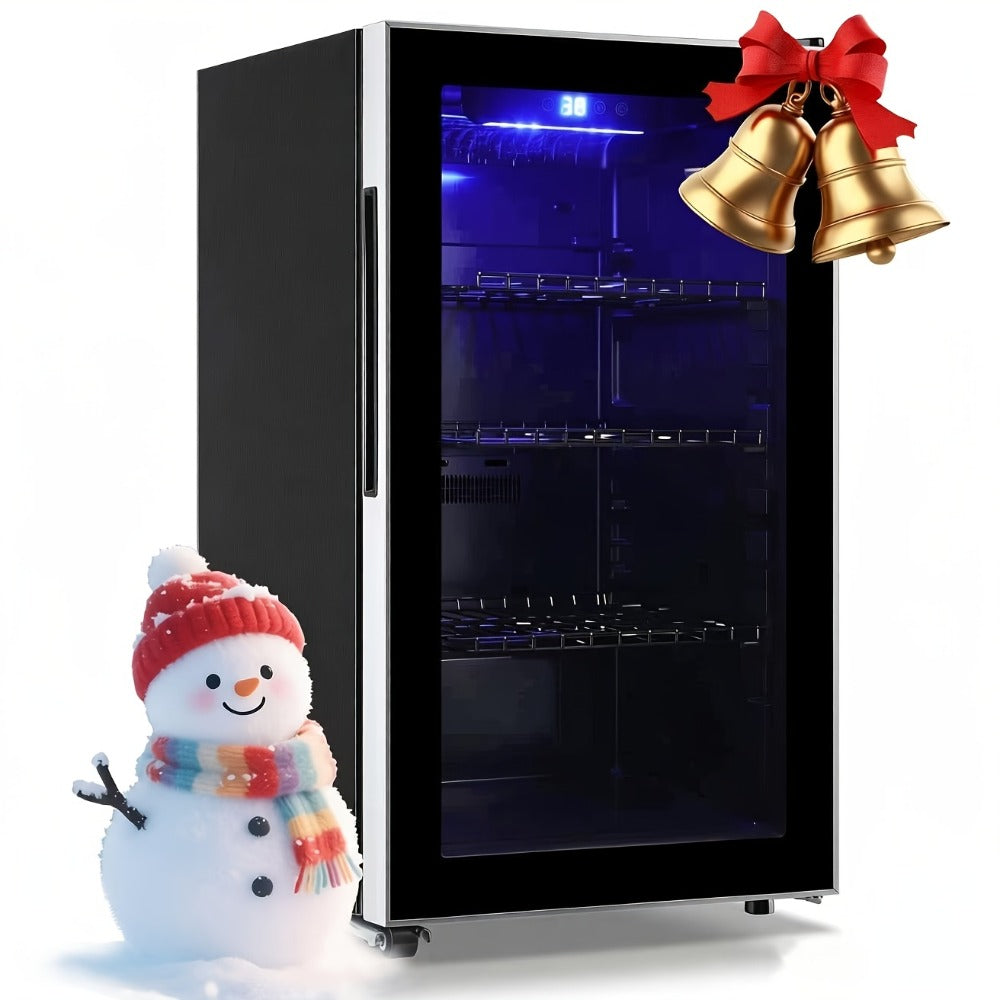 Beverage Refrigerator with Glass Door – Mini Fridge 2.0/3.5/4.0 Cu Ft, LED Lights, Adjustable Shelves, R600a Cooling for Beer, Wine & Drinks, Home, Office & Bar - product image 5