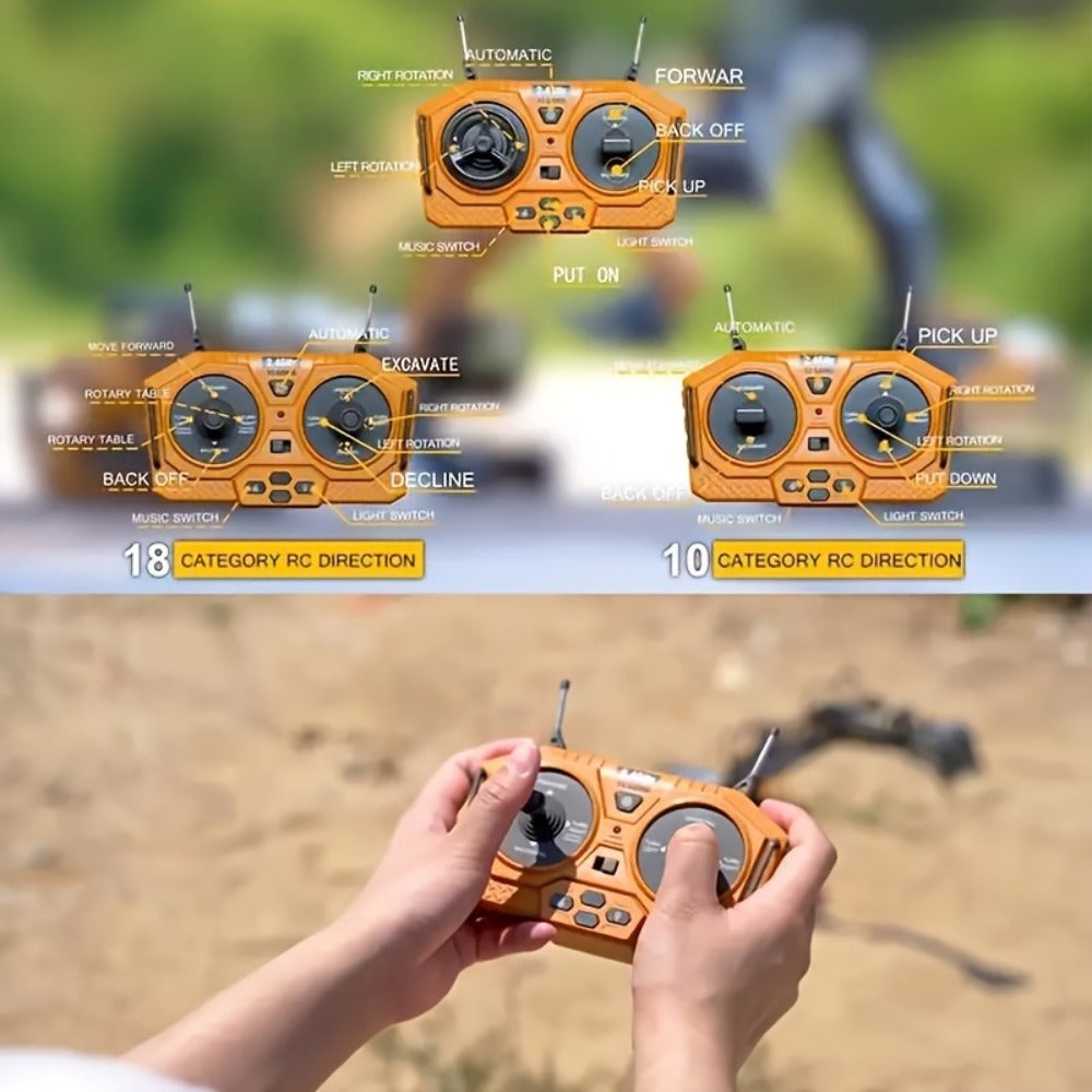 RC Bulldozer 9-Channel 2.4GHz Remote Control | Indoor Outdoor RC Construction Toy, Birthday & Christmas Gift for Boys Ages 6+ | Multifunctional Engineering - product image 11