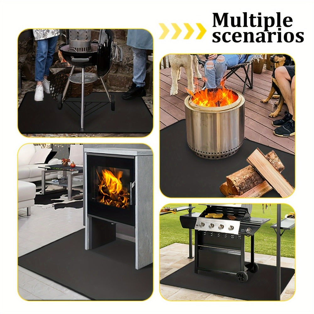 Grill Mat Fire Resistant BBQ Pad – Oversized Under Grill Mat 2000°F Heat Resistant, Waterproof Oil-Resistant Deck Protector for Outdoor Grilling, Fireplace & Fire Pit – 60x48, 72x3 - product image 10