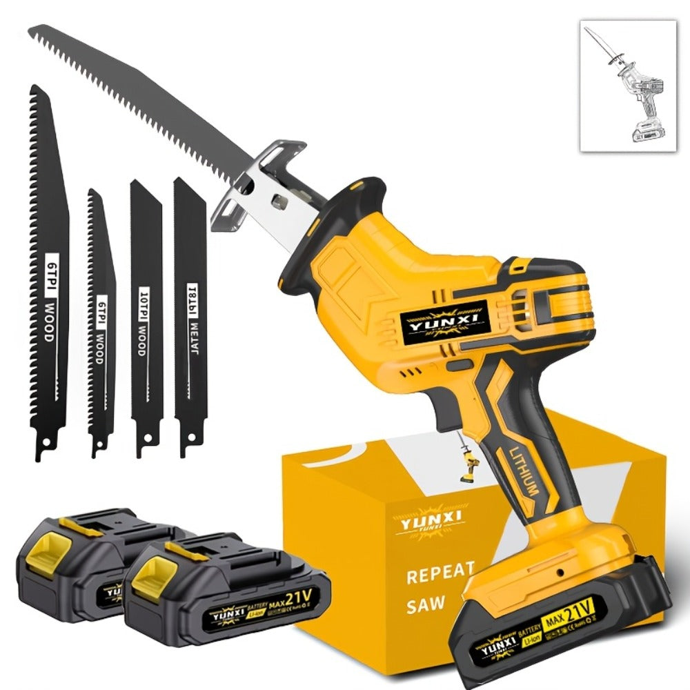 Cordless Reciprocating Saw - Electric Reciprocating Saw with Safety Lock, Large Capacity Battery & Charger, Variable Speed for Wood, Metal & Demolition Cutting, DIY Home Renovation - product image 7