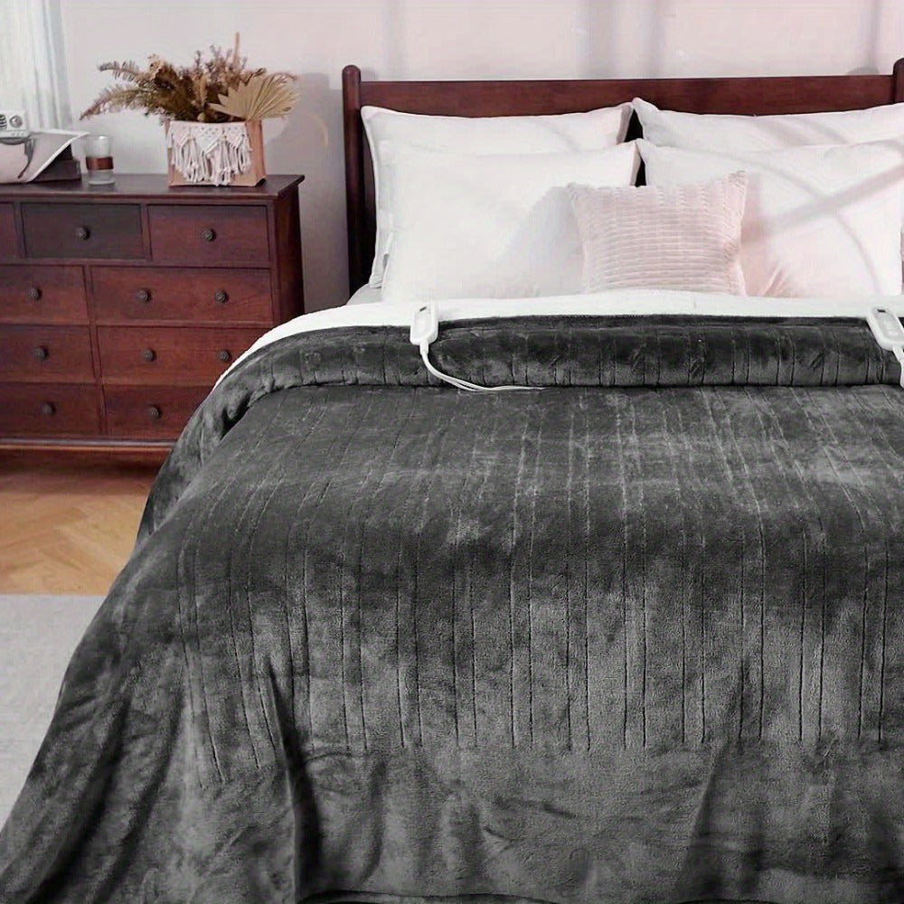 Electric Blanket with Temperature Control and Timer – Extra Large Flannel Heated Blanket, 8 Levels 10-Hour Auto-Off, Machine Washable, PTC+NTC Overheat Protection, Throw Twin Full  - product image 18