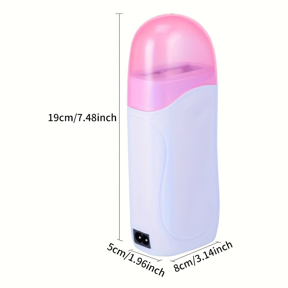 Wax Warmer Roller Kit for Hair Removal — Portable Electric Roll-On Soft Wax Heater for Women & Men, At-Home & Salon Waxing, Smooth Glide Applicator, Travel-Friendly (Light Pink/Gre - product image 6