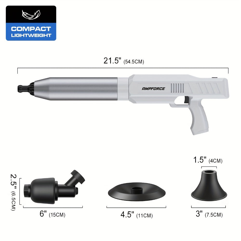 Electric Toilet Plunger 8V Cordless – High-Pressure Pneumatic Toilet Unclogger with Real-Time Pressure Display, Power Drain Opener for Clogged Toilets, Sinks & Floor Drains, Mess-F - product image 7