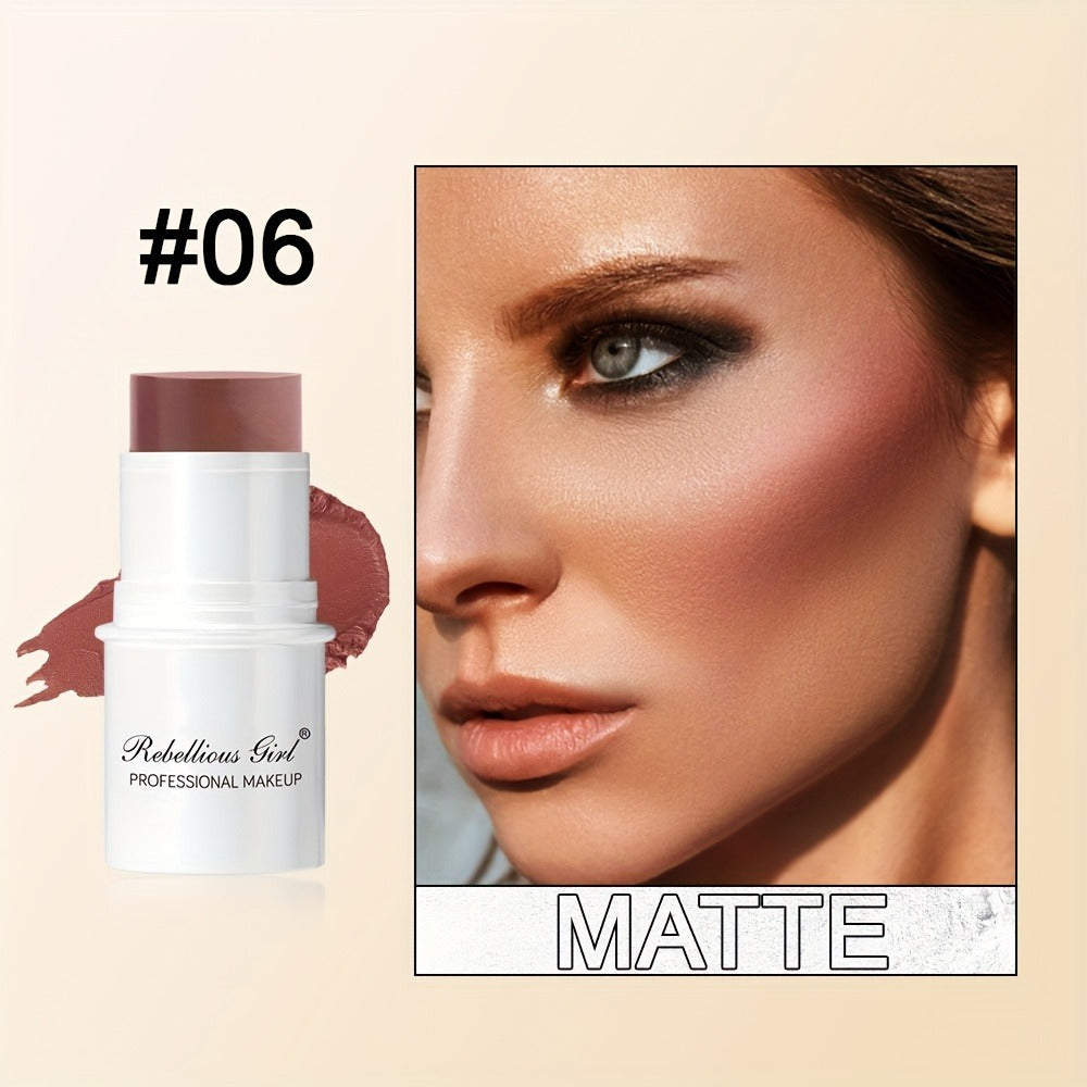Contour Highlight Blush Stick Set 4-Piece with Professional Brush | Creamy Waterproof Cheek Sculpting Kit | Highlighter + Blush + Bronzer Sticks | Matte & Luminous Finish for All S - product image 8