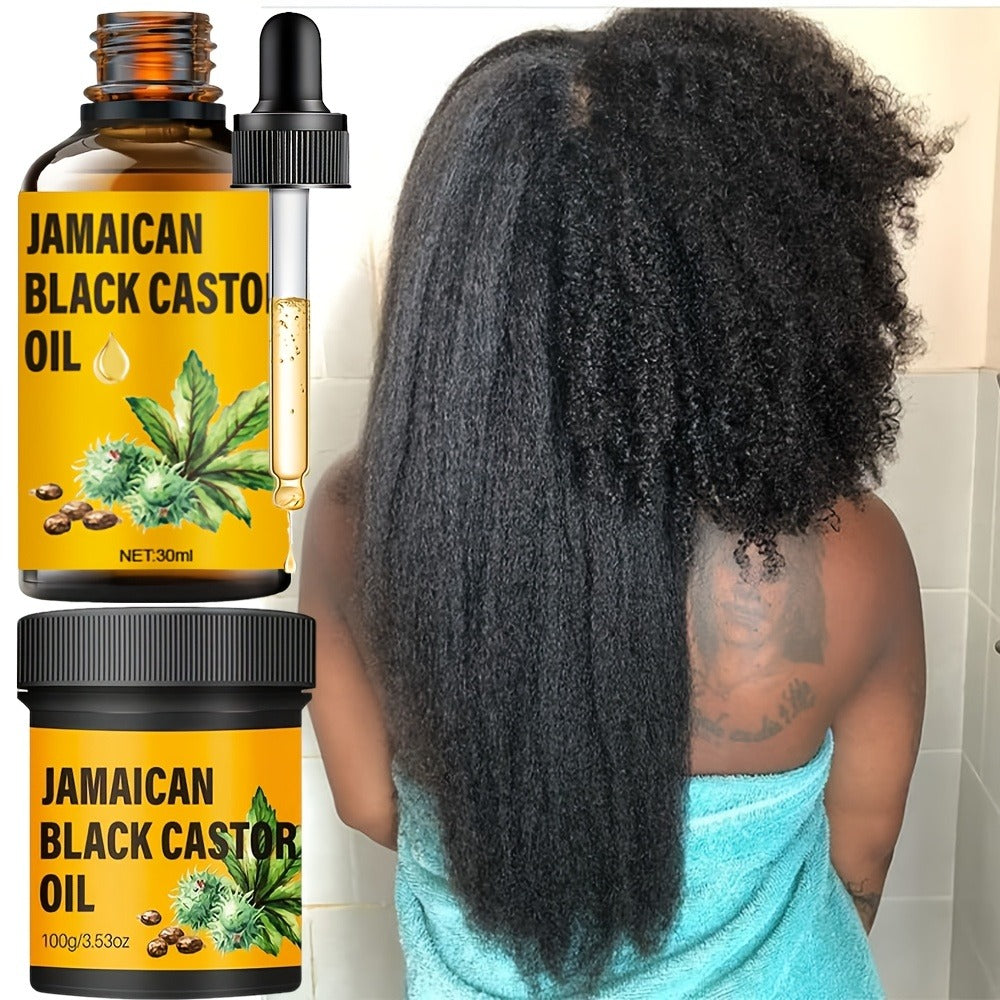 JBCO Hair Growth Set 2-Piece – Pure Cold-Pressed Jamaican Black Castor Oil & Nourishing Hair Cream, Scalp Moisturizer, Strengthens & Reduces Breakage, All Hair Types Women & Men - product image 8