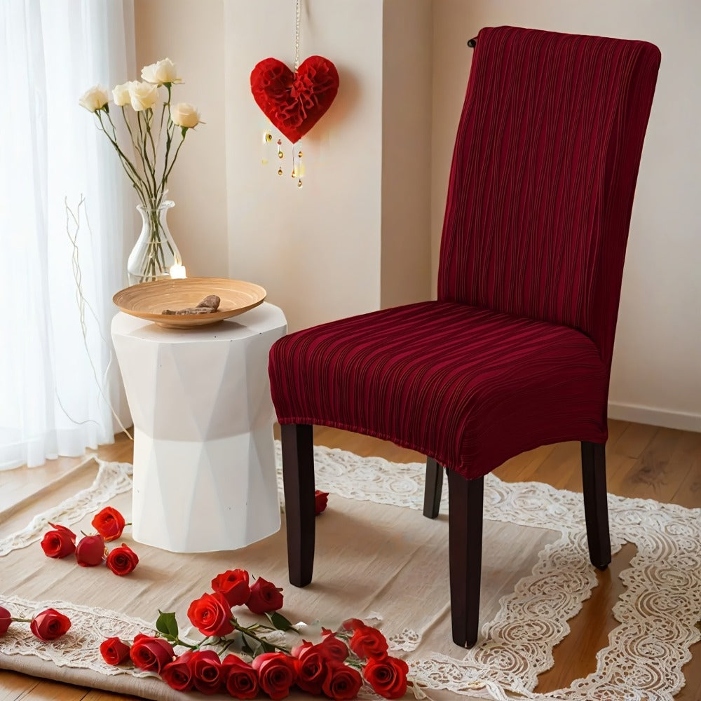 Dining Chair Covers Stretch Slipcovers Set of 4 or 6, Stain Resistant Removable Washable Chair Protector for Home Kitchen Restaurant Wedding, Spandex Jacquard Fabric, 7 Colors Avai - product image