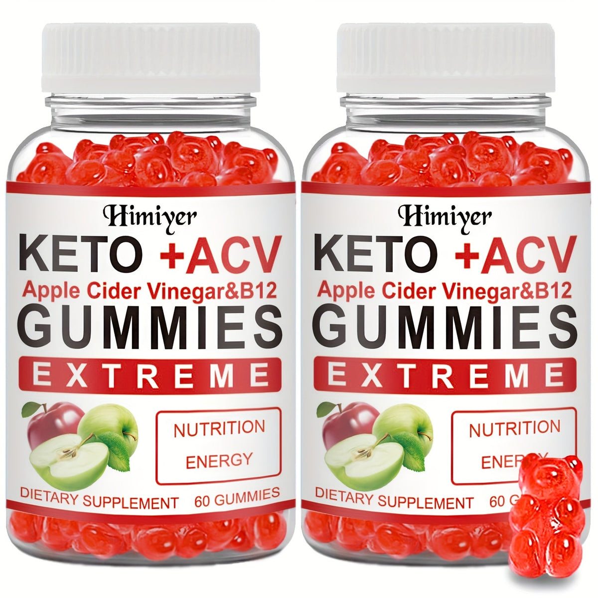 Apple Cider Vinegar Gummies with B12, Pomegranate & Beet Juice Powder — Keto ACV Supplement for Metabolism, Energy, Digestion & Detox Support | Vegetarian | 2-Month Supply 2 Bottle - product image 9