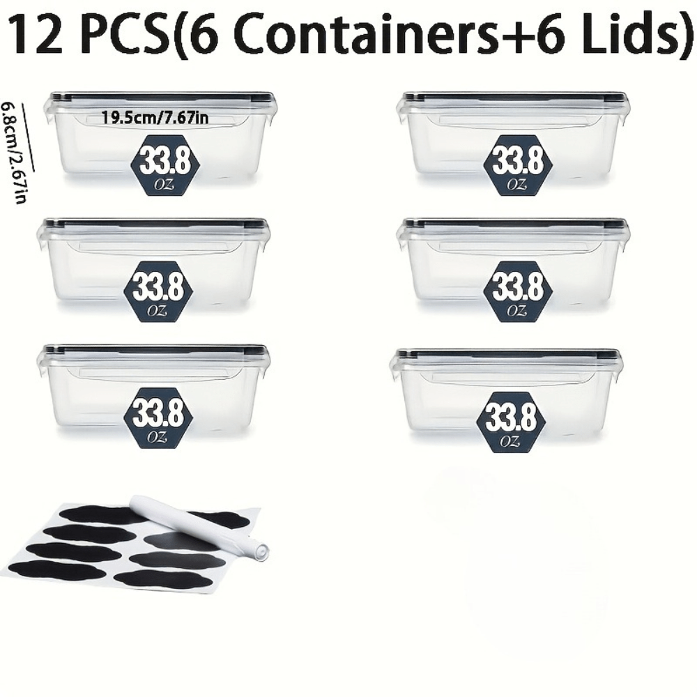 48 pcs Set, Including 6/12/24 Boxes and 6/12/24 Lids Food Storage Box Set, Refrigerator Storage Box Sealed and Leak-Proof, Bpa-Free, Reusable Lunch Box with - product image 6