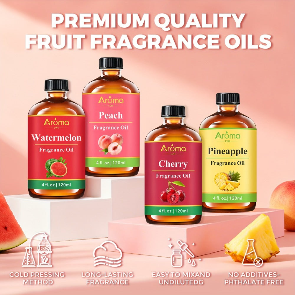 Fruit Fragrance Oil 4oz – Sweet Scented Oils for Diffuser, Candle Making, Soap, Massage & Hair Care | Strawberry, Blueberry, Peach, Watermelon, Cherry & More - product image 8