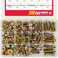 Metric Flange Bolt Nut Assortment Kit 240pcs – M5 M6 M8 Alloy Steel Hex Screws & Nuts Set in 14 Sizes Corrosion-Resistant for DIY Repair Automotive Machinery with Clear Storage Box - product image 6