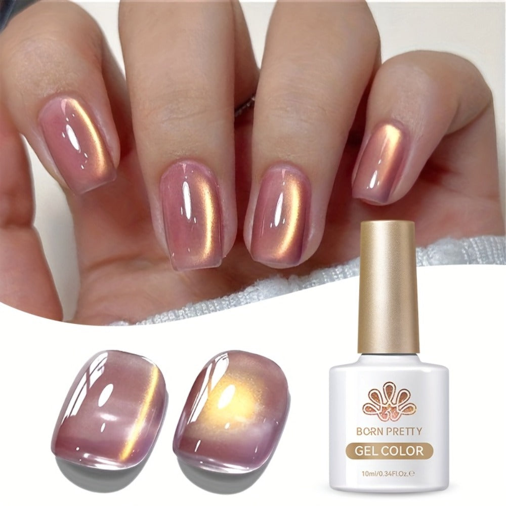 Cat Eye Gel Polish Set 4pcs Hyacinth Purple Jelly Glass — Magnetic Soak-Off UV LED Gel Nail Polish Shiny Reflective Finish for Salon & Home Nail Art Women, 10ml Each Bottle - product image 2