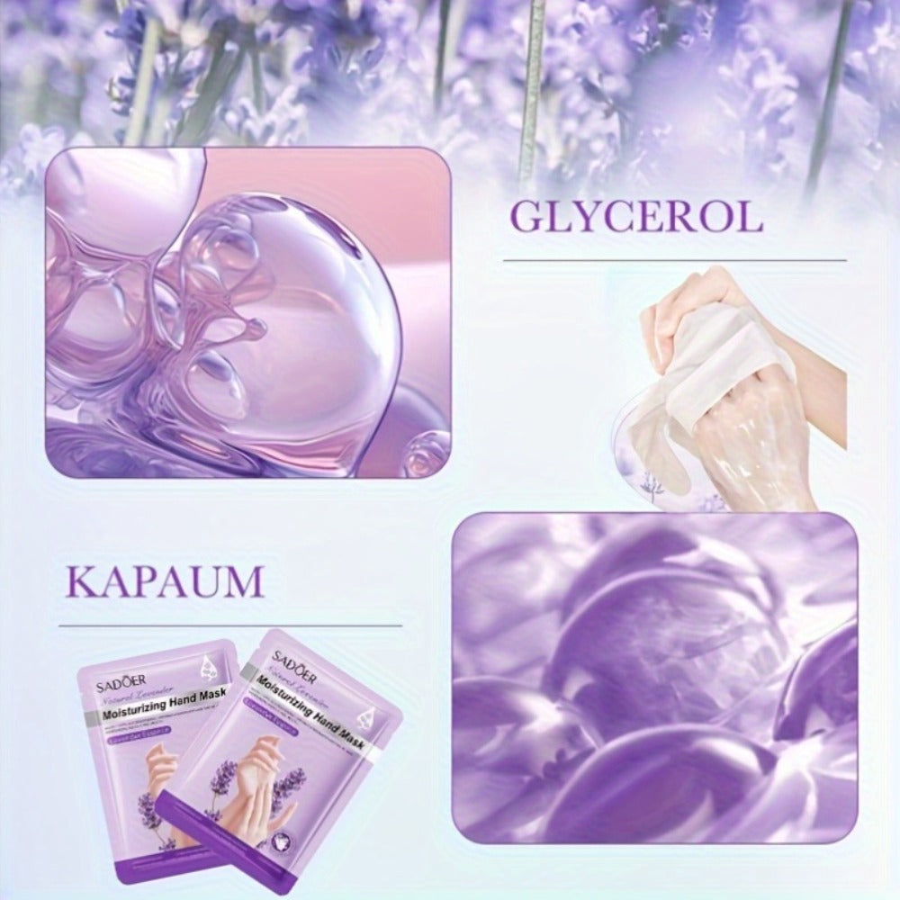 Moisturizing Hand Mask Gloves Glycerin & Lavender 4 & 8 Pairs — Natural Essential Oil Deep Hydrating Hand Spa Treatment, Hypoallergenic Individually Wrapped Hand Care Gift for Wome - product image 4