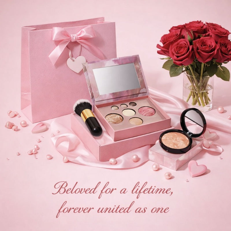 All-in-One Baked Makeup Palette Set 3pcs for Women – 7-Color Face Powder Blush Eyeshadow Trio & Concealer Brush, Portable Travel Compact, Flawless Finish All Skin Tones, Beauty Gif - product image 8