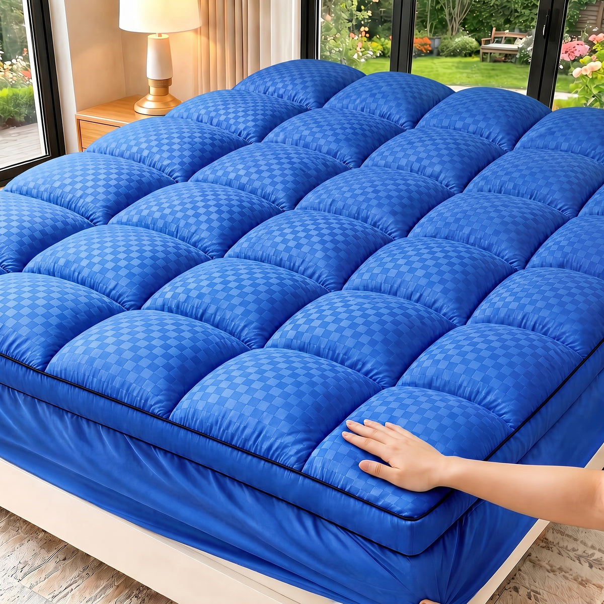Luxury Soft Buffer Mattress Pad, Non Slip Fully Enclosed Edge Design, Anti Collision Anti Knock, Gap Filling for Safer Sleep, Suitable for Home Bedrooms and - product image 8