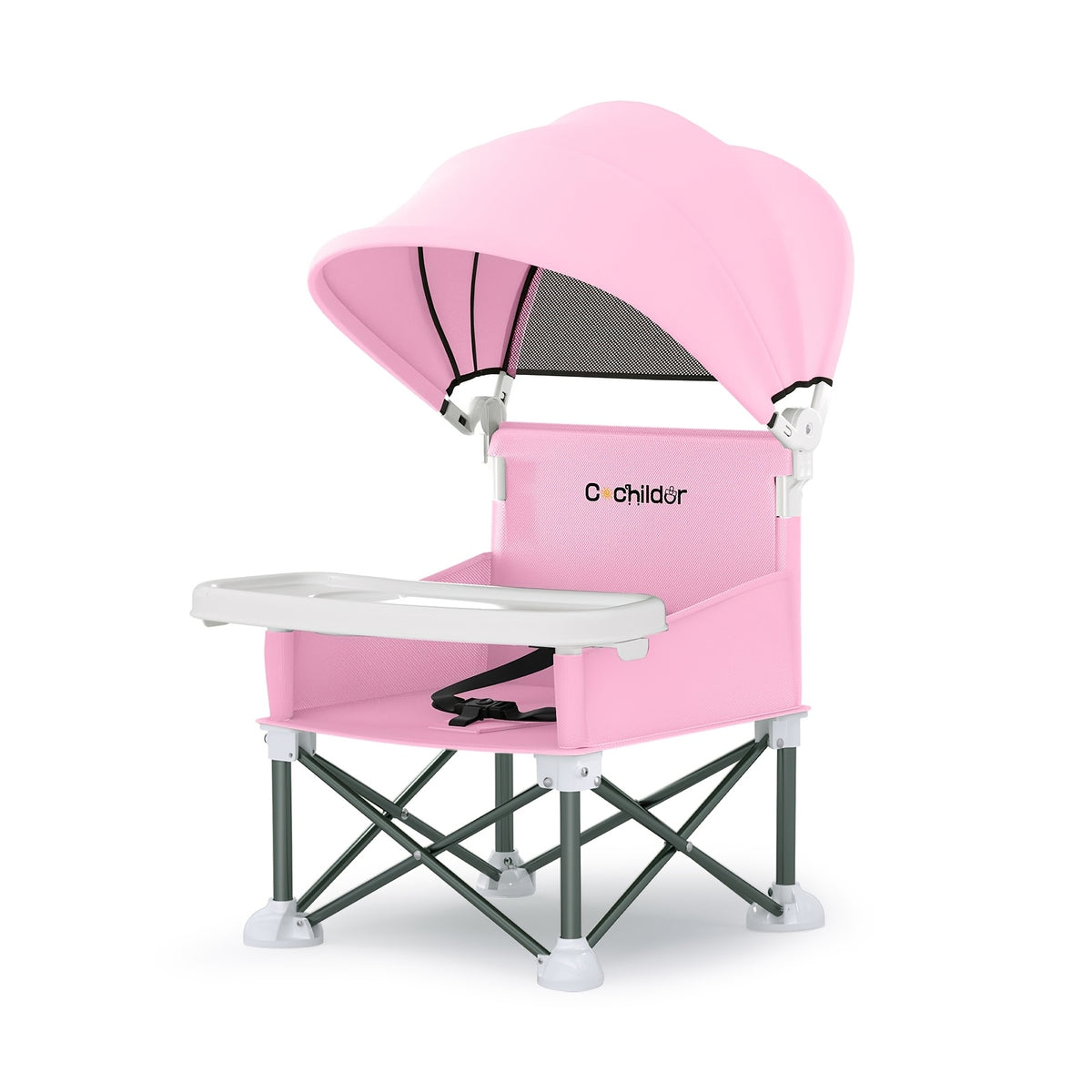 Cochildor Portable Booster Seat & High Chair with Detachable Feeding Tray - Lightweight Sturdy Frame, Ergonomic Kids Chair Suitable for Indoor/Outdoor, Travel - product image 3