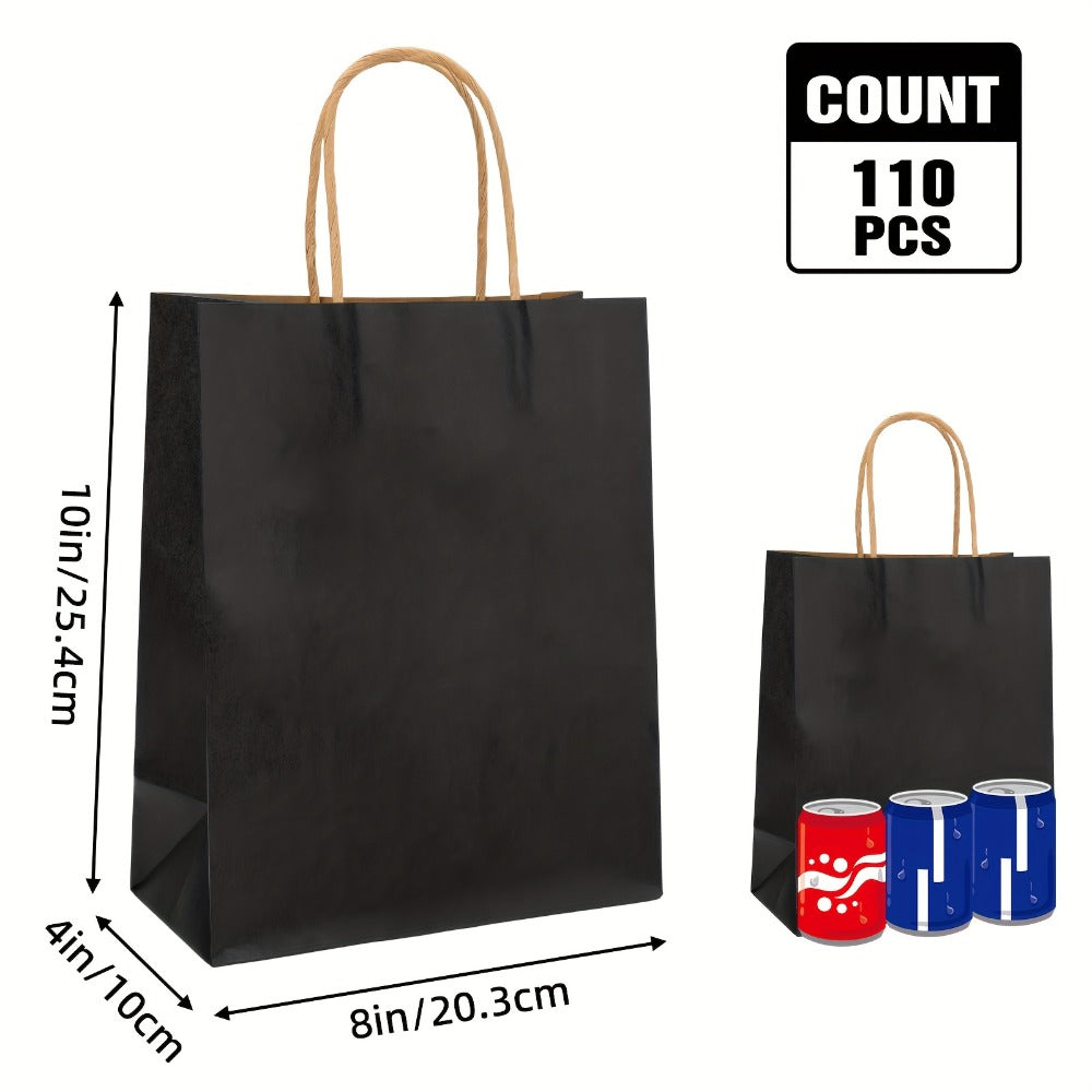 Paper Gift Bags with Handles 110pcs Bulk, Medium & Large Sizes, Shopping Bags for Small Business, Party Favor Bags, Candy Bags for Wedding Christmas Birthday - product image 4