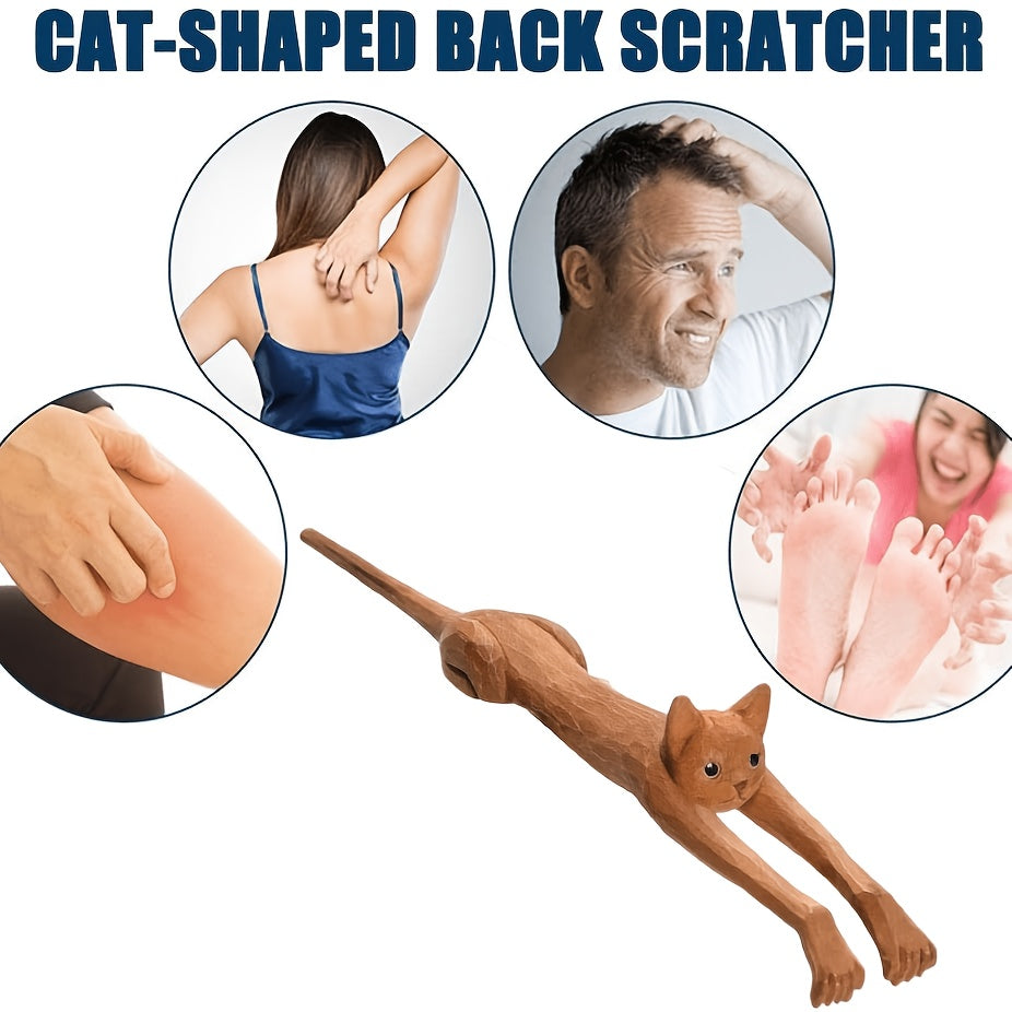 1/ 2/ 4pcs Wooden Cat Shaped Back Scraper, Manual Massage Tool, th & Home Care, Manual Back Scratcher, Ideal Gift for Birthday, Relaxation &
