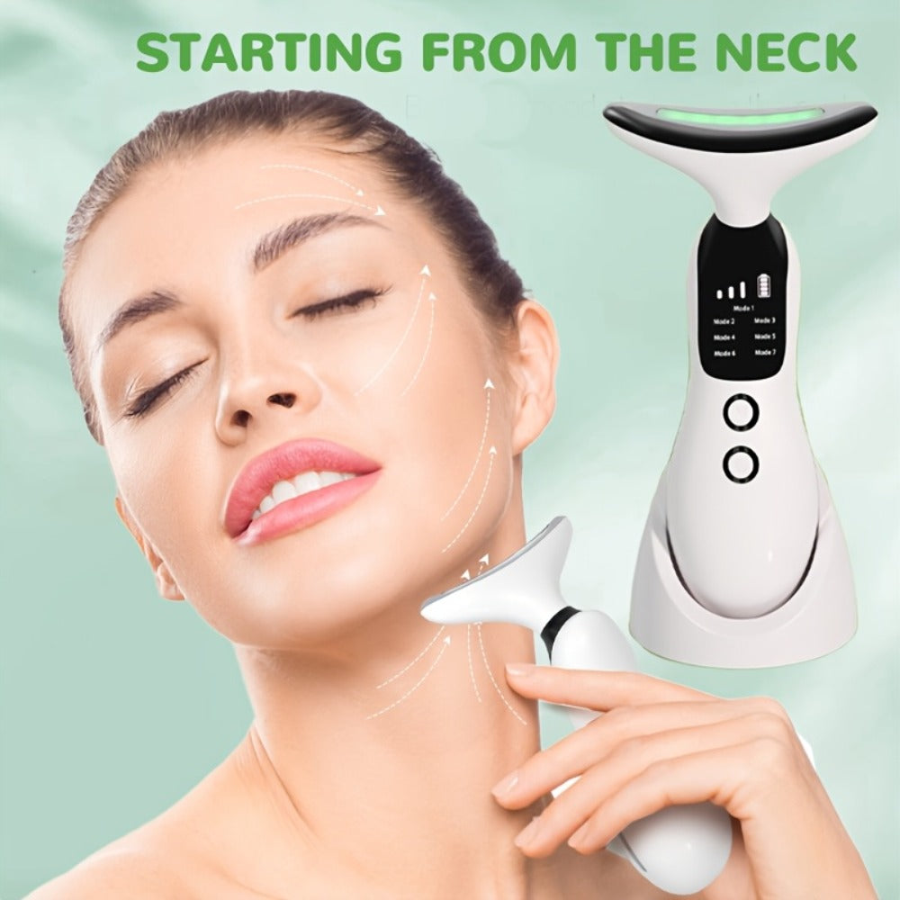7-in-1 Neck Beauty Device with Base – Multi-Functional Skincare Tool, USB Rechargeable, Anti-Aging Neck Firming & Lifting, Mother's Day Gift for Women - product image 4