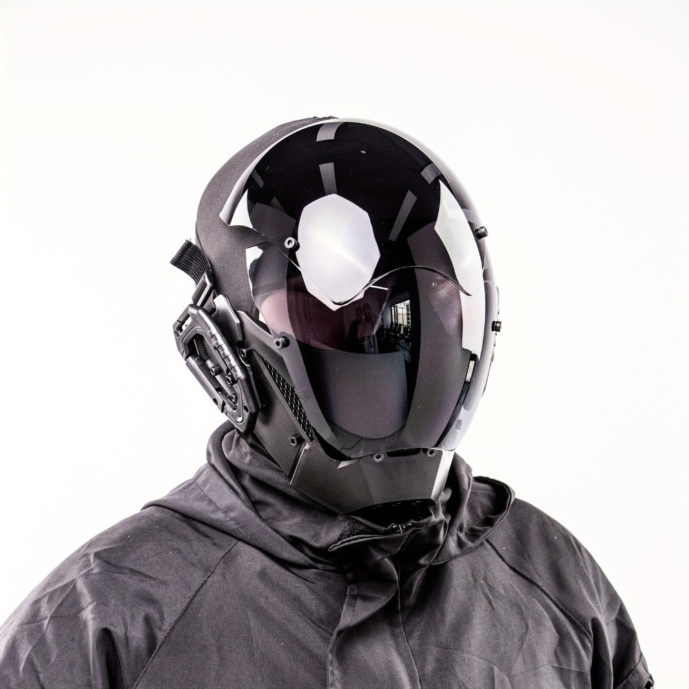 Futuristic Sci-Fi Half Face Costume Prop for Halloween Cosplay, Rave Bar Club Party, Stage Performance & Photography, Cool Gift for Adults Men Women - product image 6