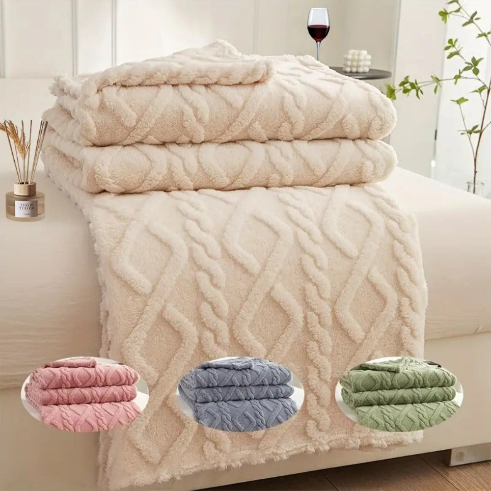3D Plush Dense Weave Fleece Blanket – Ultra-Soft Warm Throw for Bed, Couch, Travel & Outdoor, Air-Conditioning Friendly, 3 Colors, 2 Sizes - product image 29