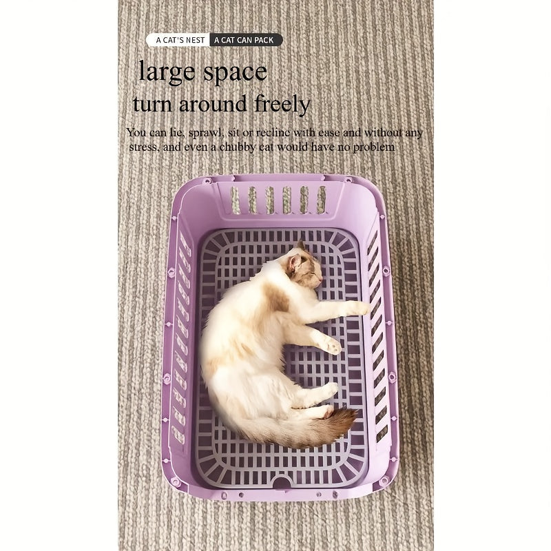 & FAA Certified Dog Cat Travel Crate, Breathable Portable Pet Carrier Box with Buckle Closure & Easy Assembly for Airplane Cabin Transport, 3 Colors 2 Sizes - product image 3