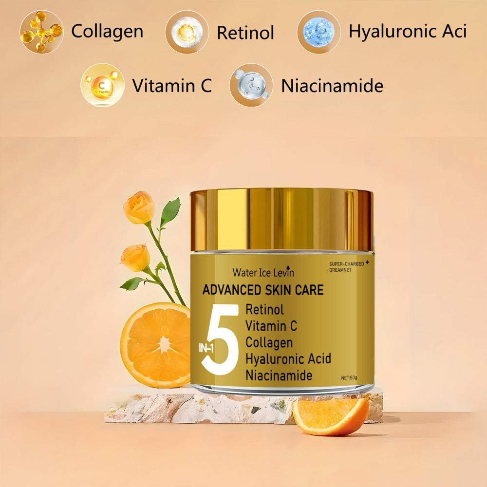 Retinol Niacinamide Anti-Aging Face Cream 5-in-1 – Vitamin C, Collagen & Hyaluronic Acid Instant Lifting Tightening Moisturizer, Brightening Pore Minimizing Luxury Formula for Men  - product image 10