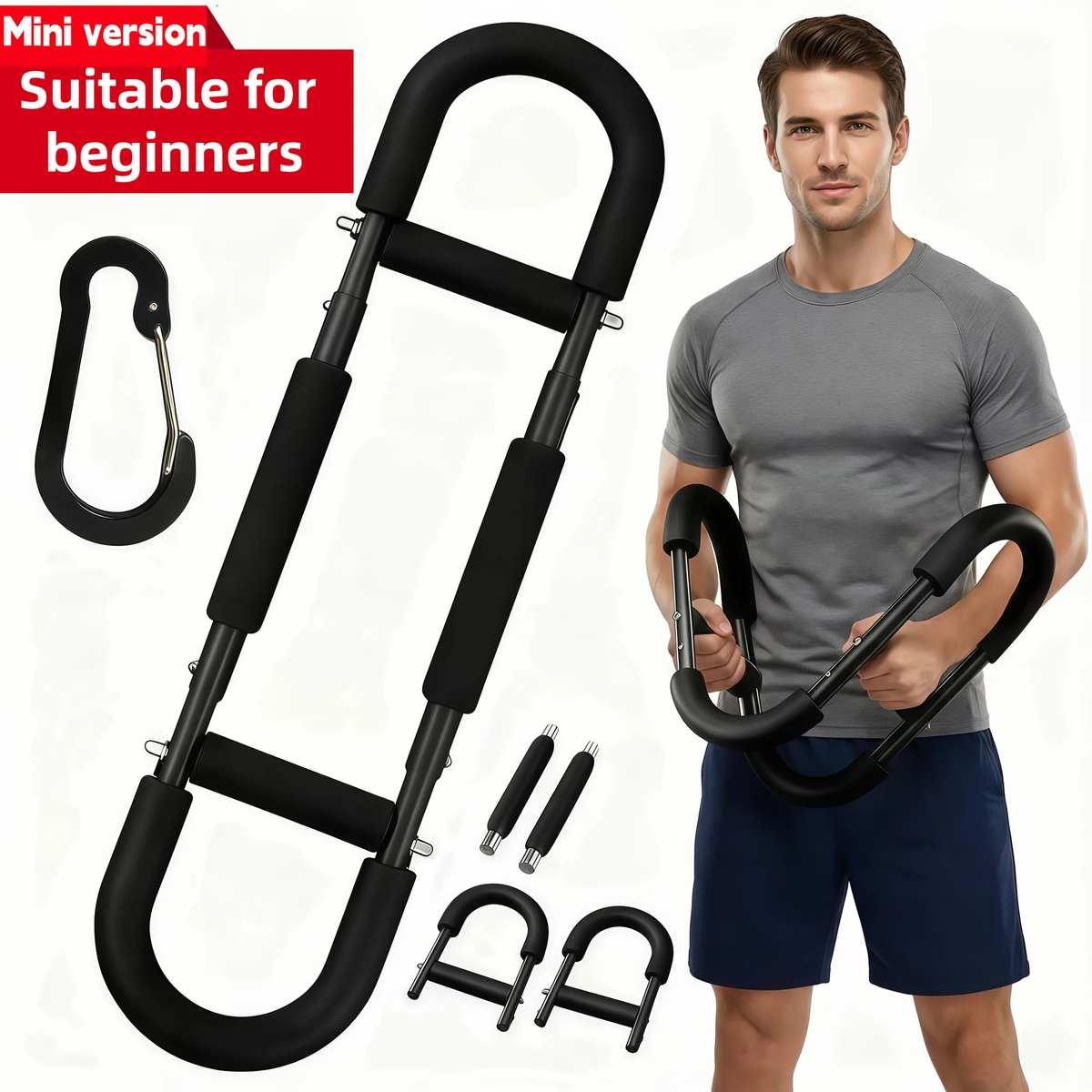 Adjustable Arm & Tricep Trainer – Spring Chest Expander Bar