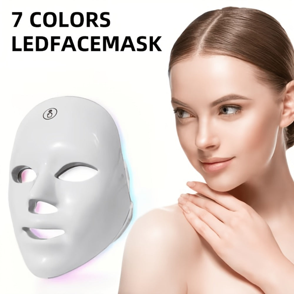 7 Color Photon LED Facial Device – Multifunctional Home Light Therapy Skin Care Tool Anti-Aging Collagen Boost Acne Brightening Rejuvenation Beauty Gift for Women - product image