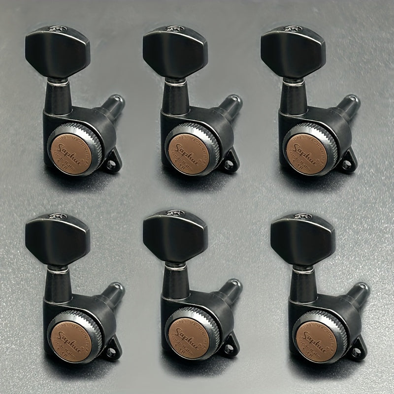 6pcs SAPHUE Guitar Locking Tuners 1: 18 Lock String Tuning Key Pegs Machine Head with Hexagonal Handle Replacement for Electric Folk Or Acoustic Guitars - product image 3