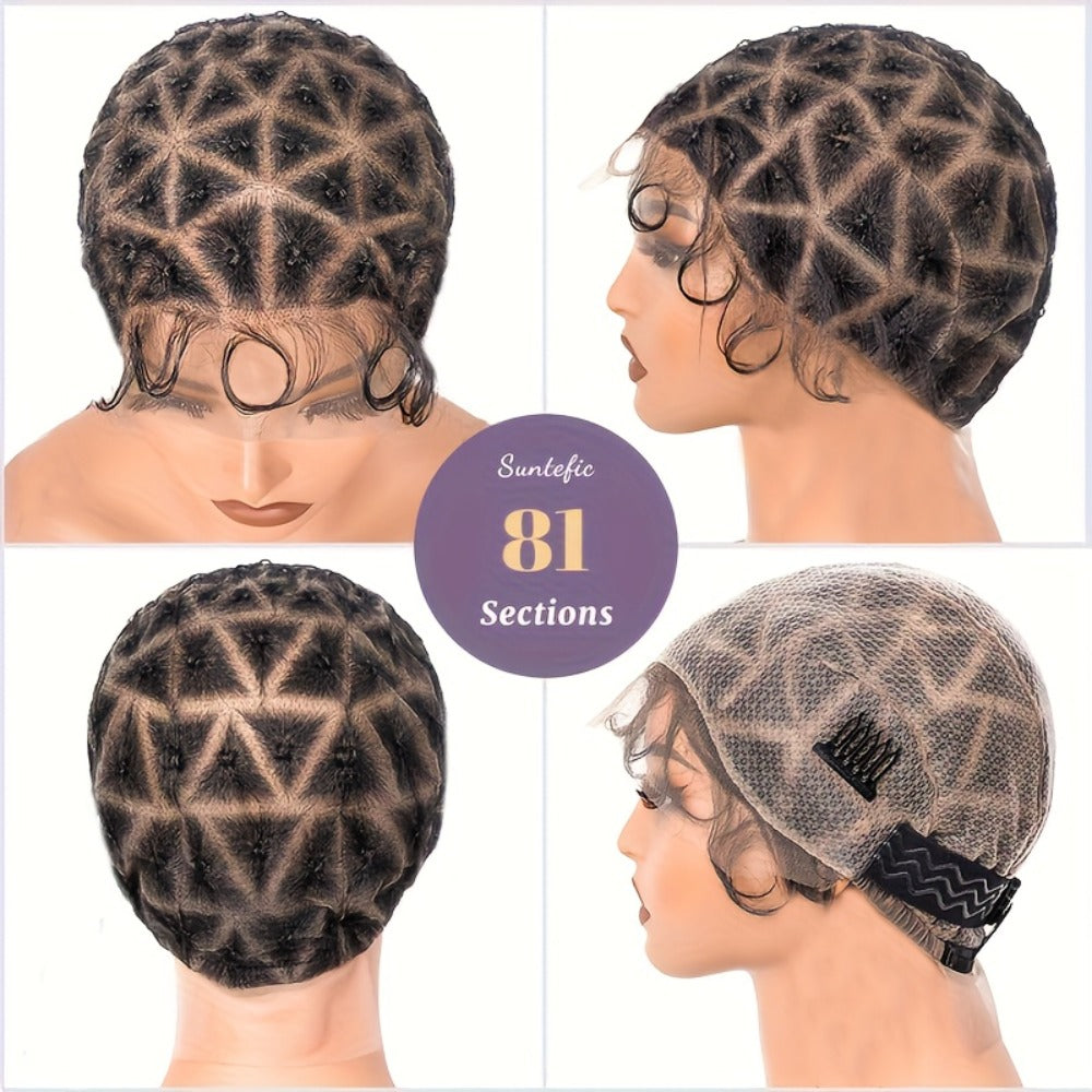 Braided Wig Cap Double Full Lace with Baby Hair Glueless Breathable Adjustable 22 Inch | 81-120 Sections Goddess Box Braid Faux Locs Passion Twist Crochet - product image 13