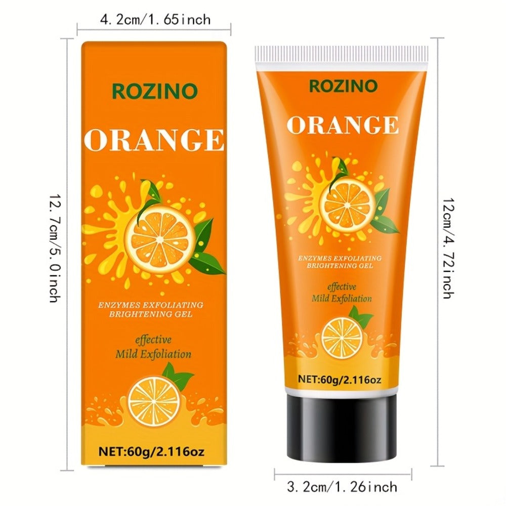 Orange Enzyme Cleansing Gel 60g Aloe Vera Hyaluronic Acid Vitamin C Gentle Exfoliating Deep Pore Cleansing Brightening Moisturizing Face Body Daily Skin Care Women - product image 5