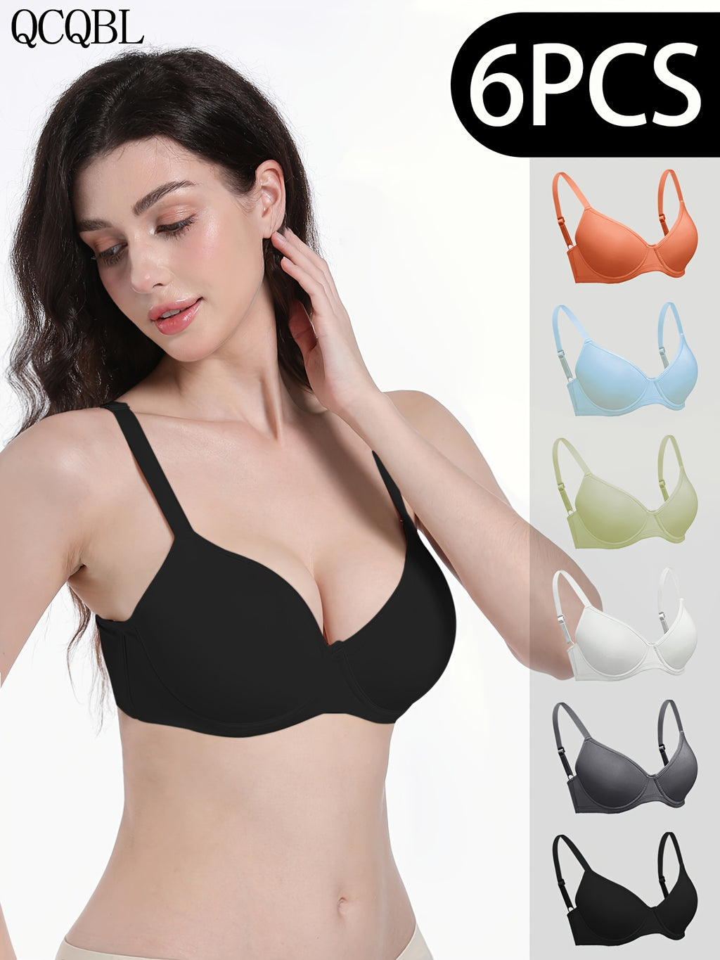 6-Pack Ultra-Soft Seamless Push-Up Bras - Comfortable Everyday Support, Elegant Style, Breathable Cups, Versatile Value Set For Women Of All Shapes and Sizes - product image 4