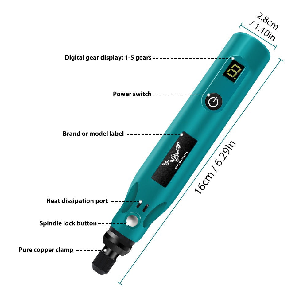 Electric Engraving Pen Kit 25/39PCS - Rechargeable Rotary Tool Set with Adjustable Speed for Engraving, Sanding, Polishing, Drilling & Etching - Portable Multifunctional Power Tool - product image 2