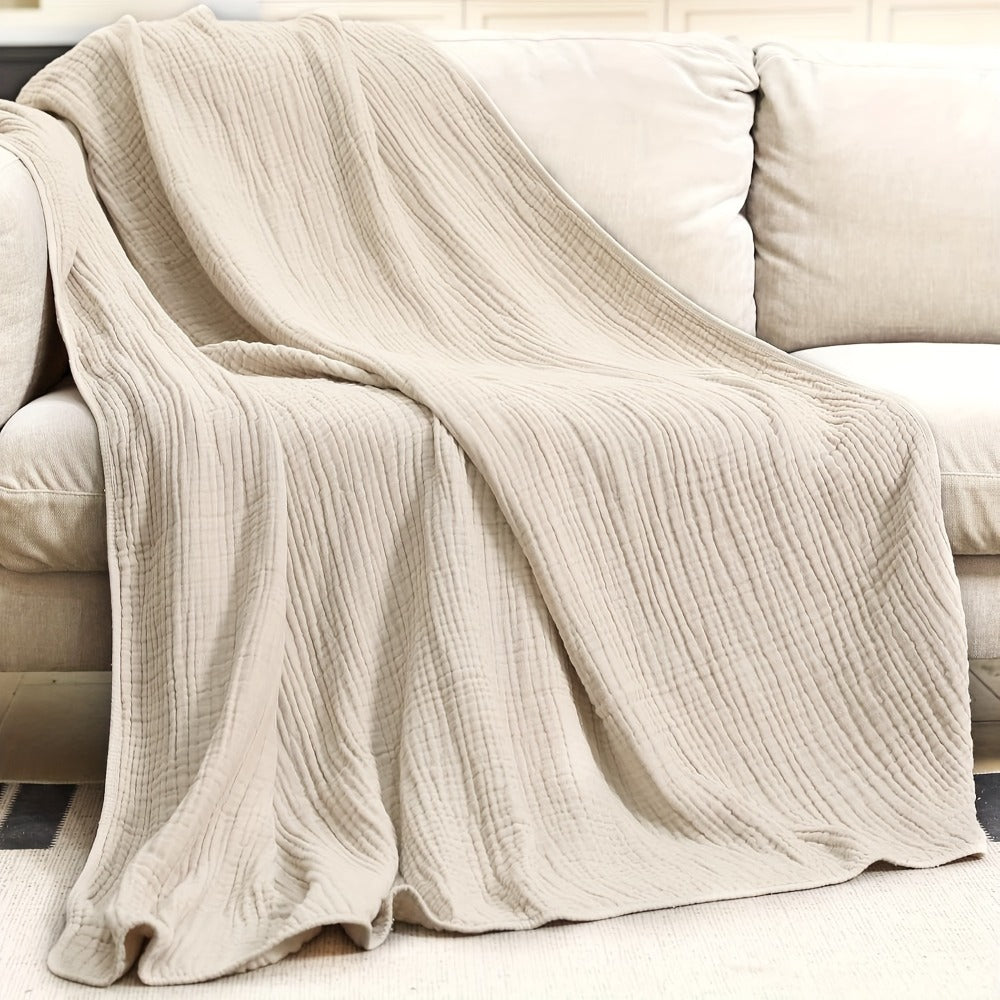 Morandi Cotton Muslin Blanket 6-Layer – Soft Gauze Throw for Couch & Bed, Lightweight Breathable All Season, Machine Washable, 6 Colors - product image 11