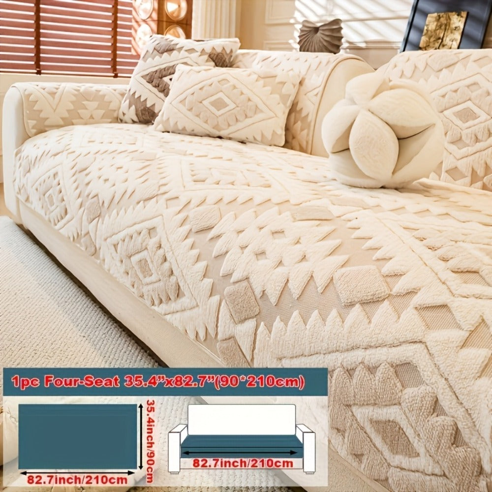Thick Plush Sofa Cover Non-Slip Pet Friendly Machine Washable Couch Slipcover Furniture Protector for Living Room Bedroom Office Armrest to 4-Seat Multiple Colors - product image 24
