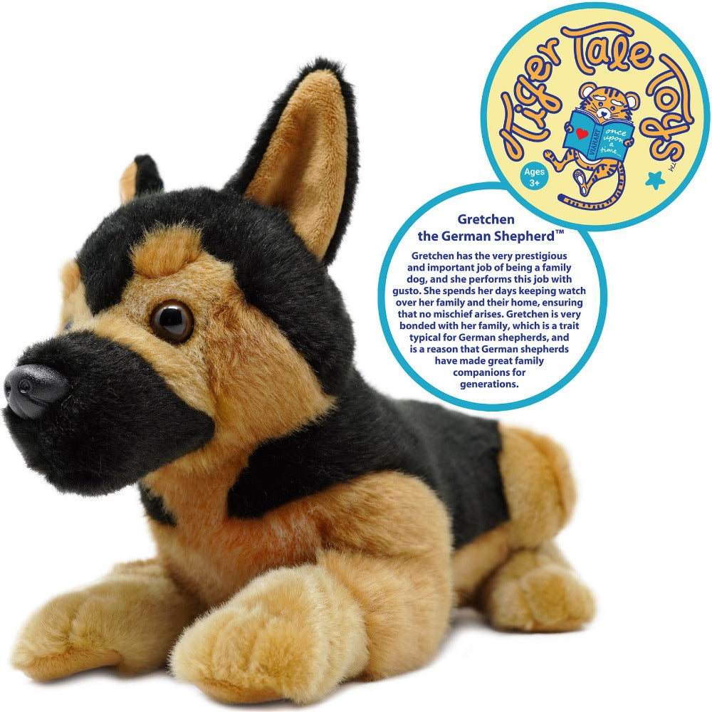 German Shepherd Stuffed Animal 15 Inch Plush Toy - Realistic Soft Dog Plushie Gift for Kids, Gretchen The German Shepherd by Viahart - product image 3