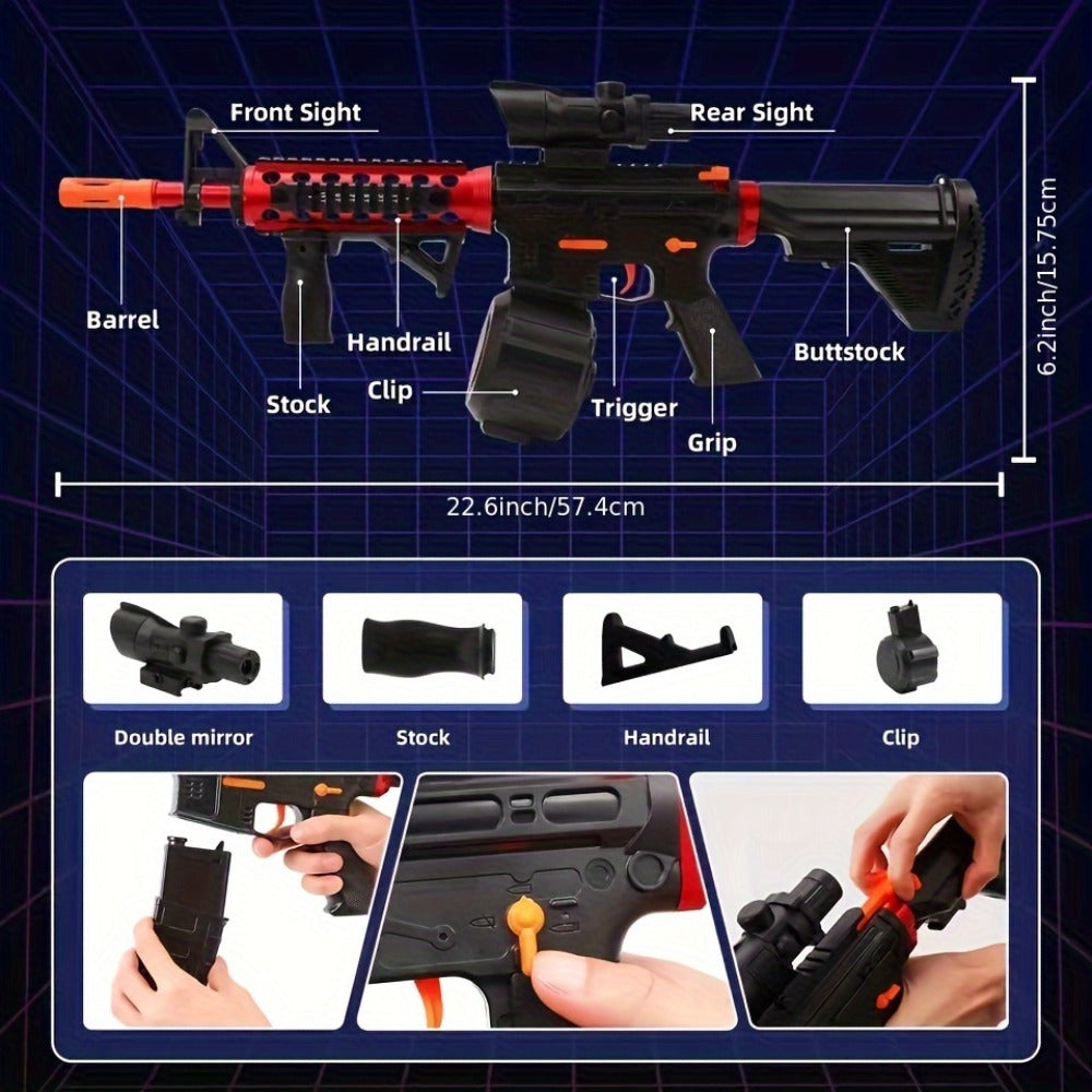 High-Performance Rechargeable Electric Splash Ball Toy Gun | USB Charge Portable Combat Outdoor Shooting Rifle for Kids Boys Teens, Party Gift Christmas New - product image 3