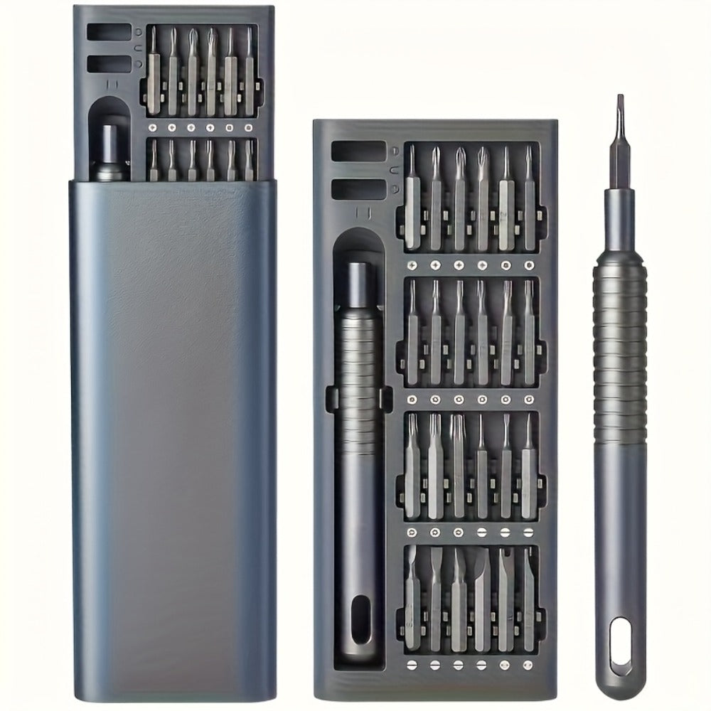 Precision Screwdriver Set 25PCS – Flat Head & Phillips Bits | Ergonomic Grip | All-in-One Kit for Electronics, Smartphones, Watches, Glasses & Jewelry Repair | Compact & Portable | - product image