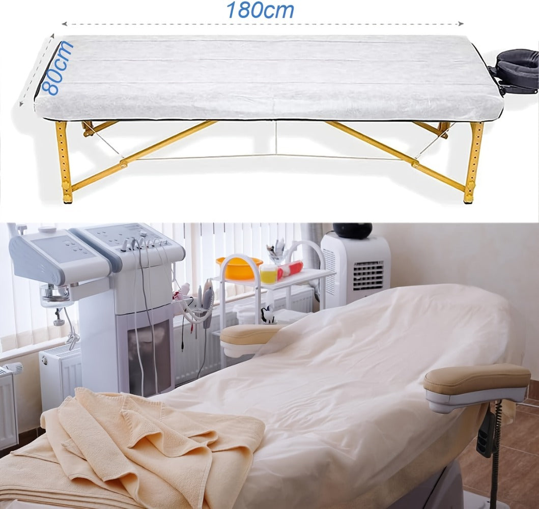 Disposable Massage Table Sheets 100-Pack Non-Woven Spa Bed Cover – Stain-Resistant Single-Use Table Liner for Massage Therapists, Estheticians, Tattoo Artists & Salons, White or Pi - product image 15