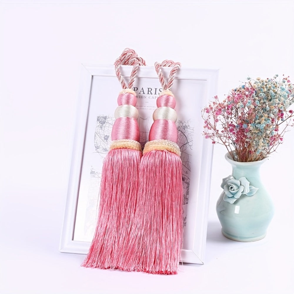 Curtain Tiebacks with Ball Tassels 4-Pack Silk Rope Curtain Ties Decorative Holdbacks for Window Dressing Home Decor - product image 3